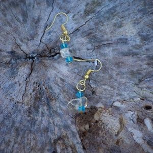 Gold TRANQUIL TURQUOISE & CITRINE Dangle Earrings